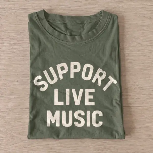 Support live music t shirt olive20support live music.webp