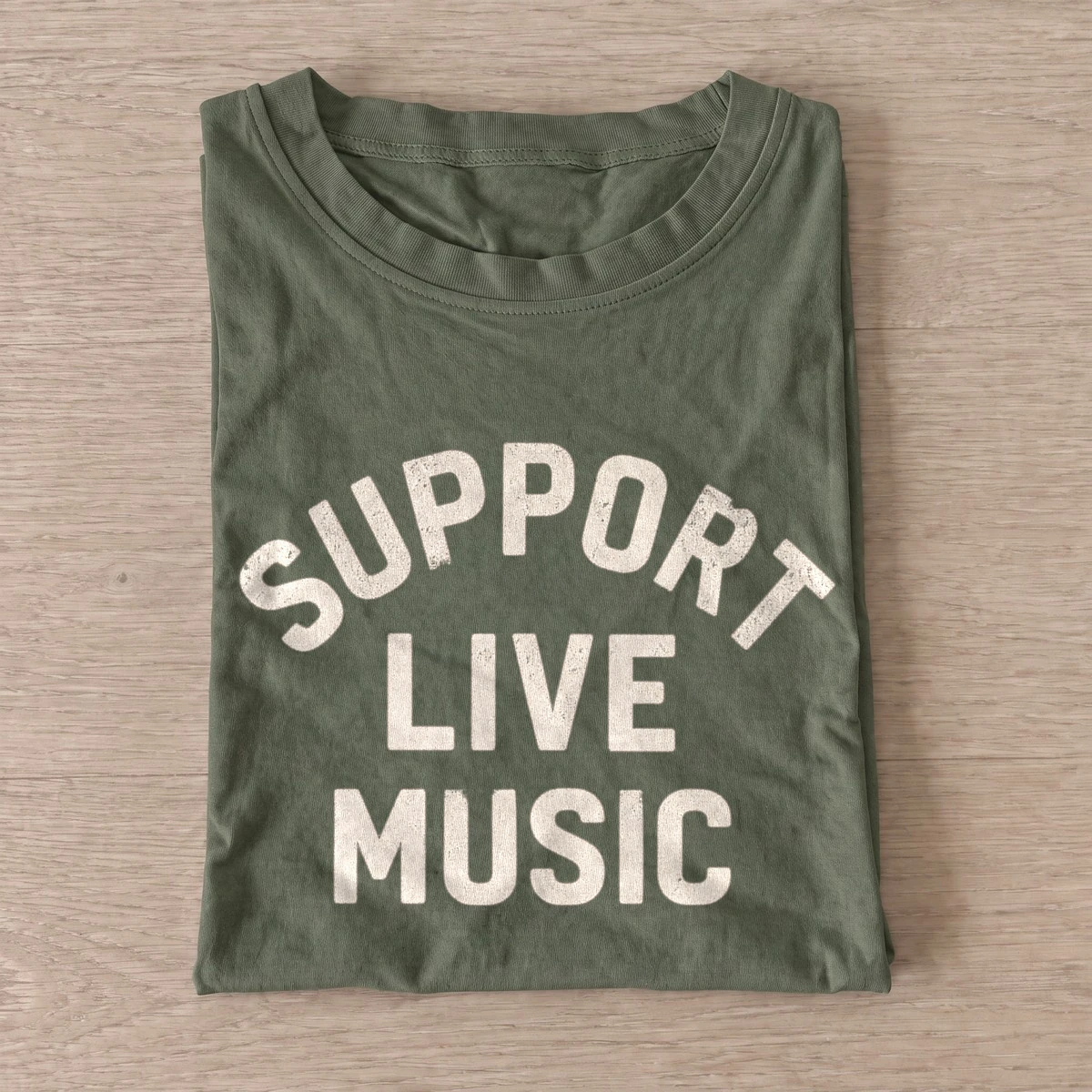 Support live music t shirt olive20support live music.webp