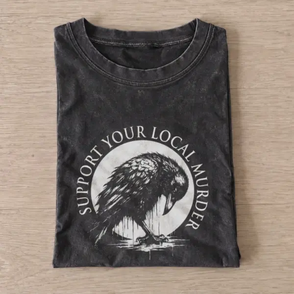 Support local murder vintage t shirt washed20black20support local murder.webp