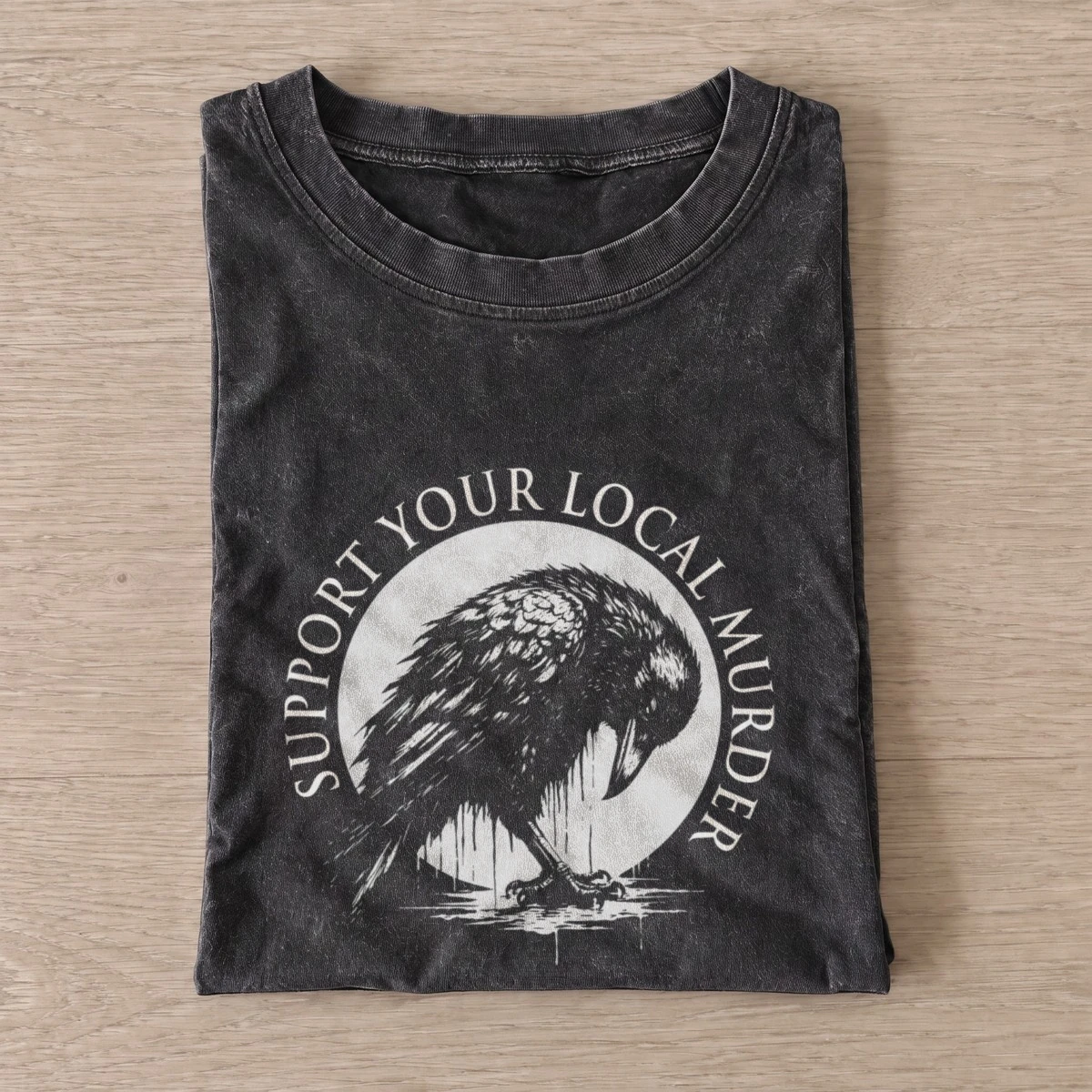 Support local murder vintage t shirt washed20black20support local murder.webp