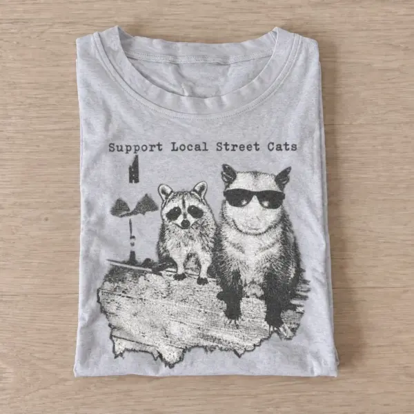 Support local street cats t shirt gray20street cat duo.webp