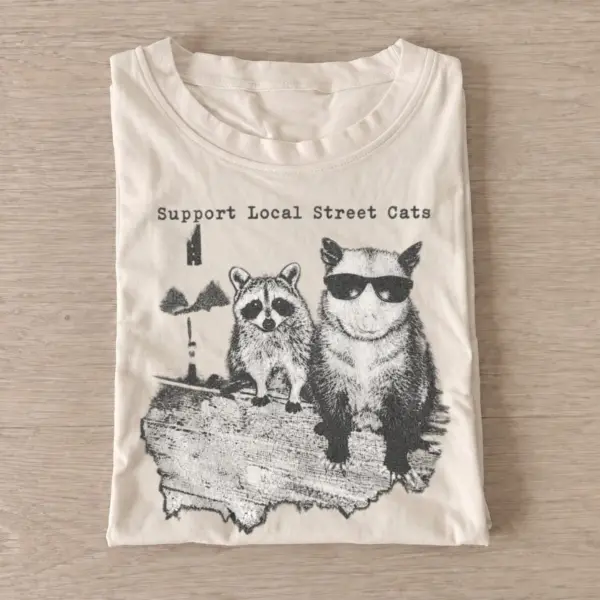 Support local street cats t shirt sand20street cat duo.webp