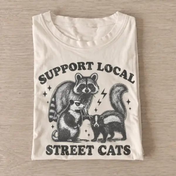 Support local street cats t shirt sand20support street animals.webp