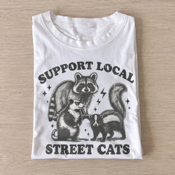 Support local street cats t shirt white20support street animals.webp