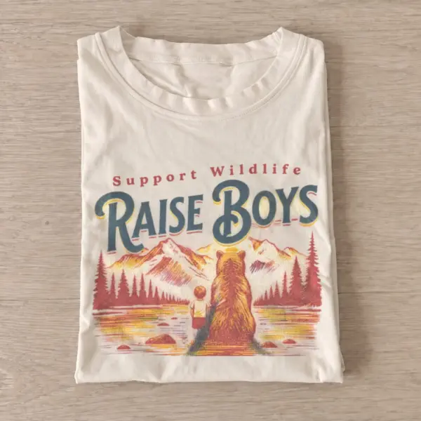 Support wildlife raise boys t shirt sand20raise boys wildlife.webp