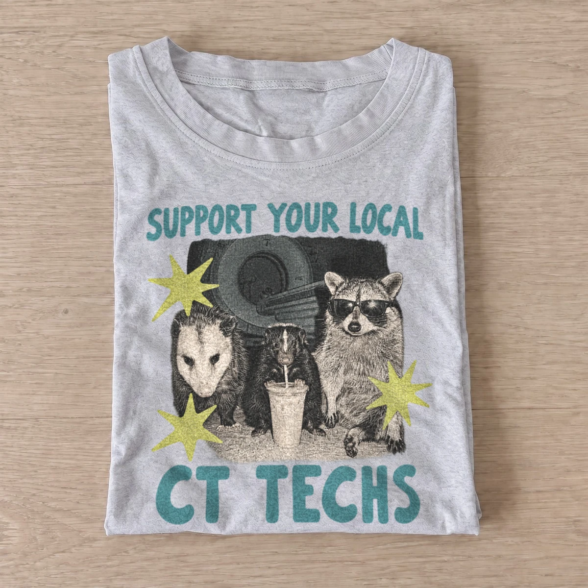 Support your local ct techs critters t shirt gray20ct tech critters.webp