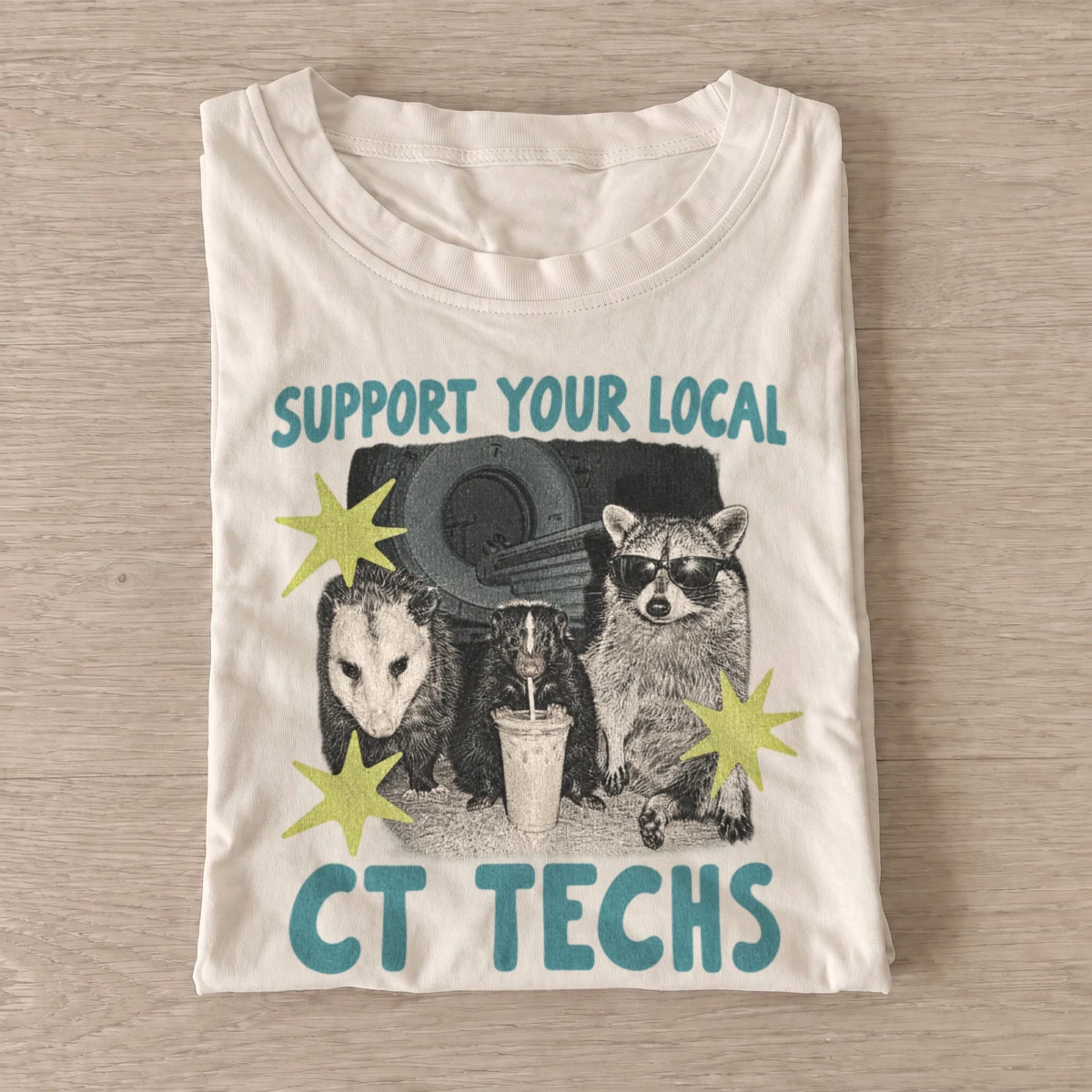 Support your local ct techs critters t shirt sand20ct tech critters.webp