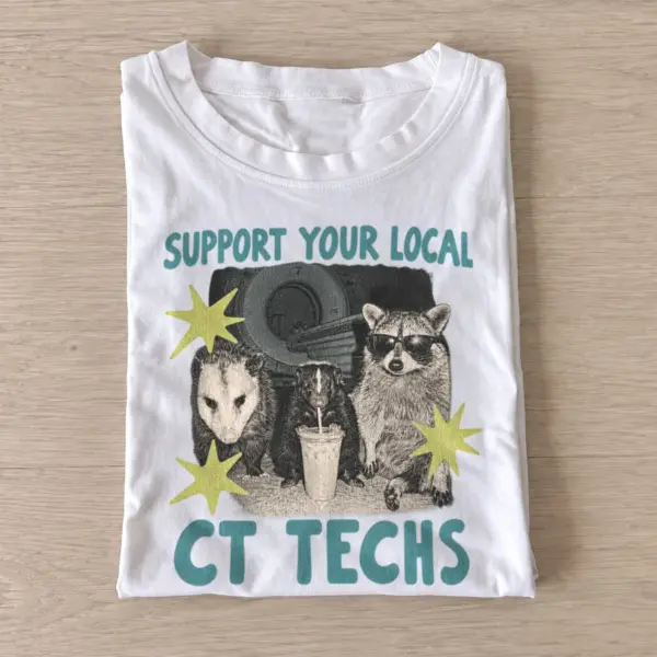 Support your local ct techs critters t shirt white20ct tech critters.webp