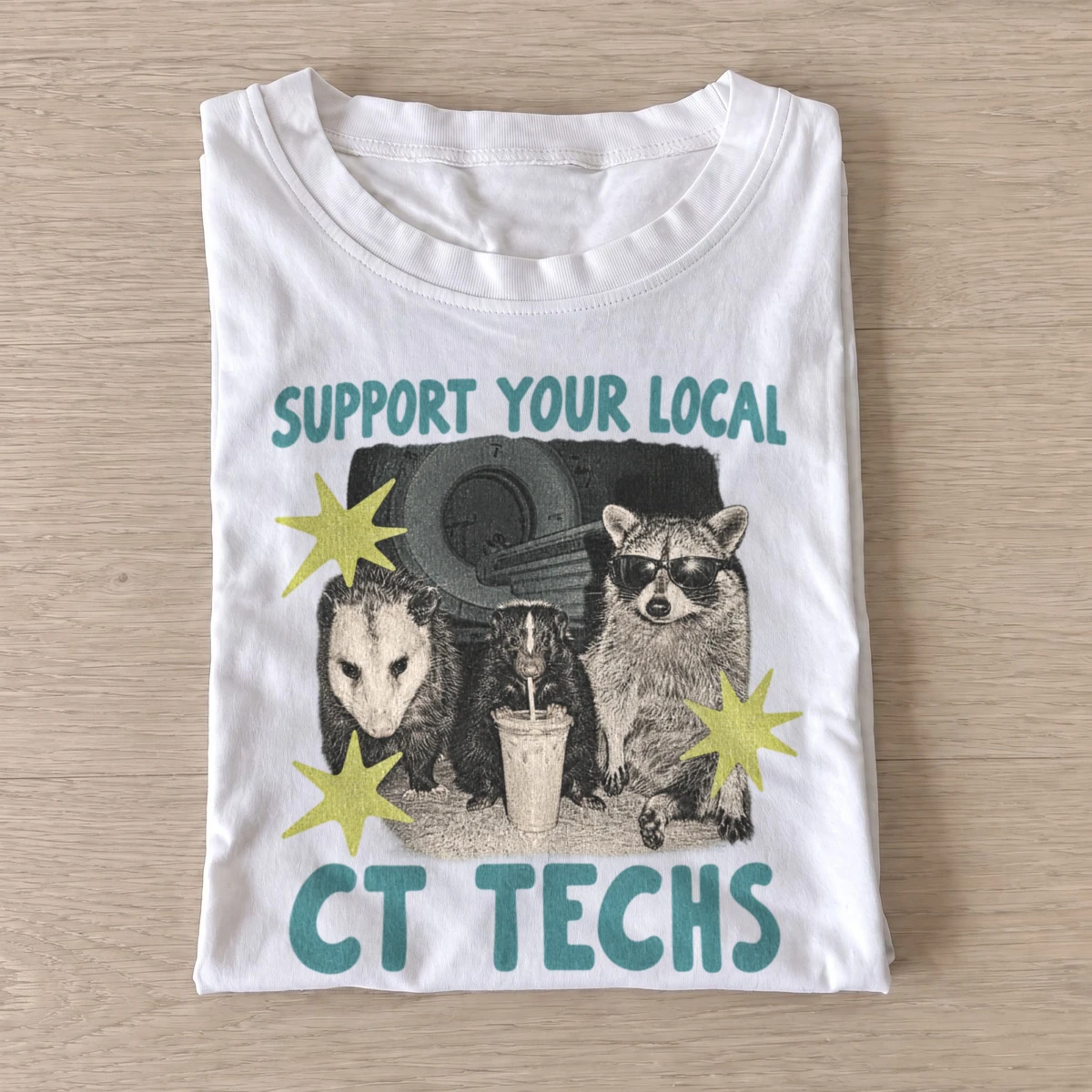 Support your local ct techs critters t shirt white20ct tech critters.webp