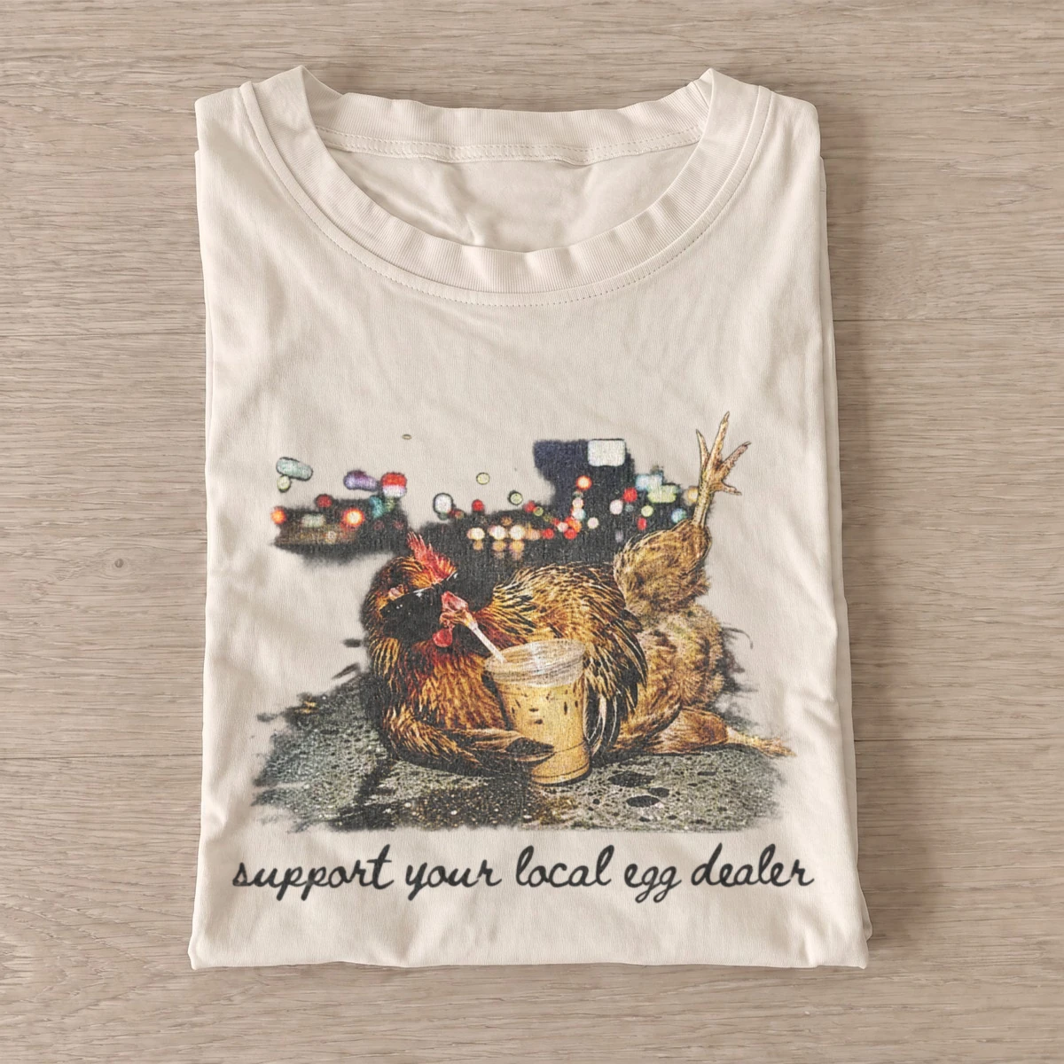 Support your local egg dealer chicken t shirt sand20coffee egg dealer.webp