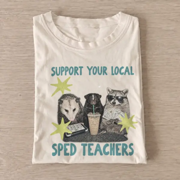 Support your local sped teachers critters t shirt sand20special education critters.webp