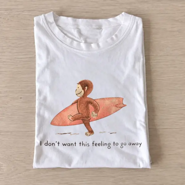 Surfing otter i dont want this feeling to go away t shirt white20surfing otter.webp