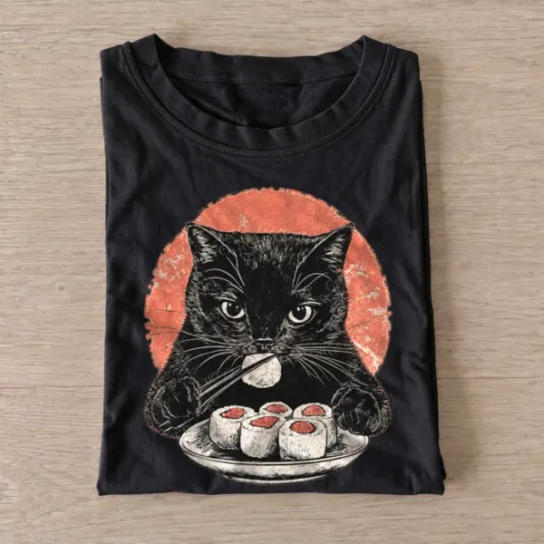 Sushi black cat t shirt black20sushi black cat.webp