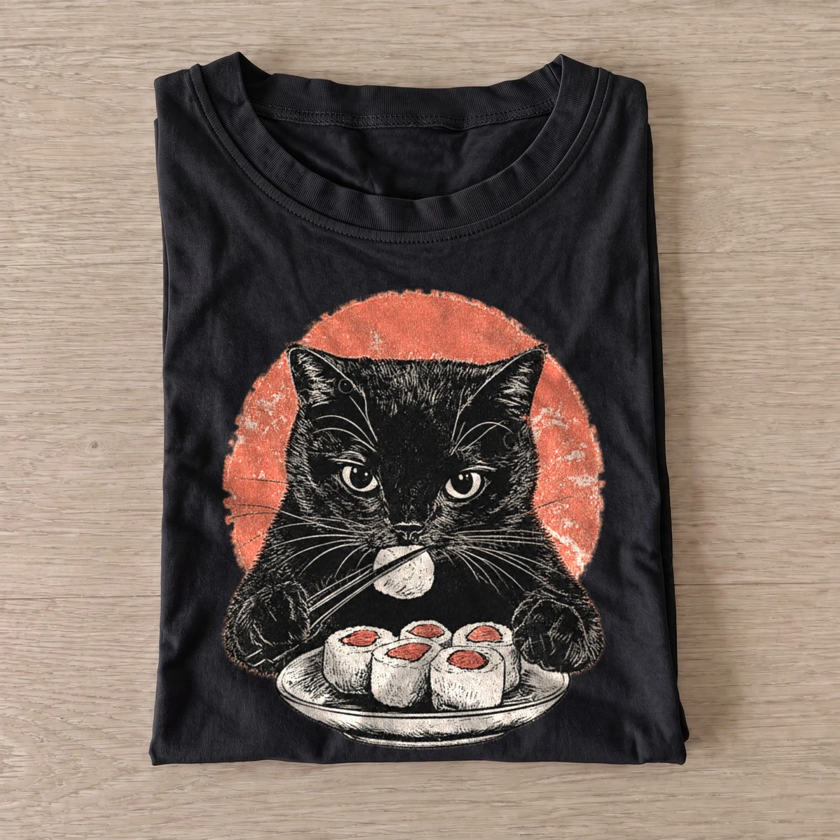 Sushi black cat t shirt black20sushi black cat.webp