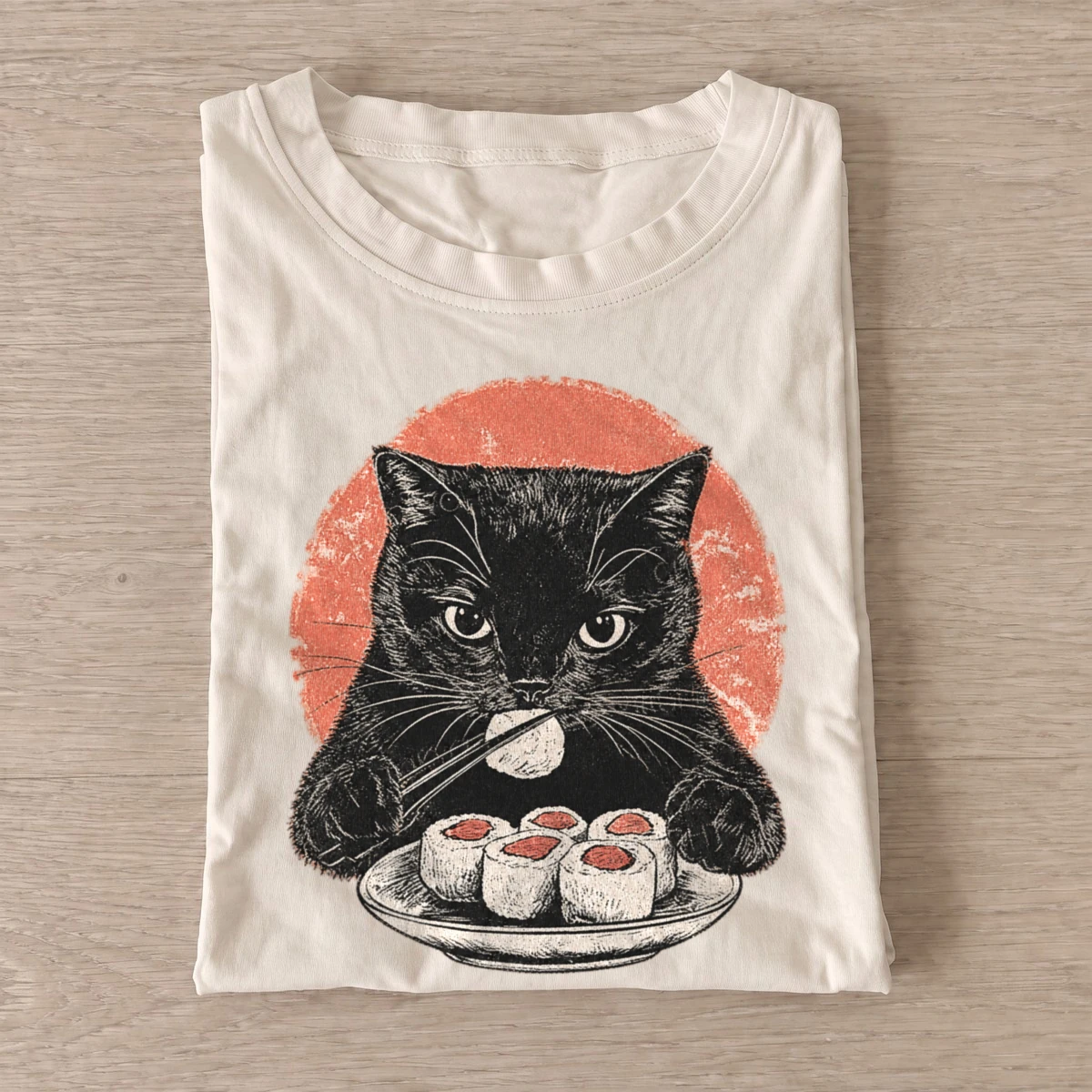 Sushi black cat t shirt sand20sushi black cat.webp