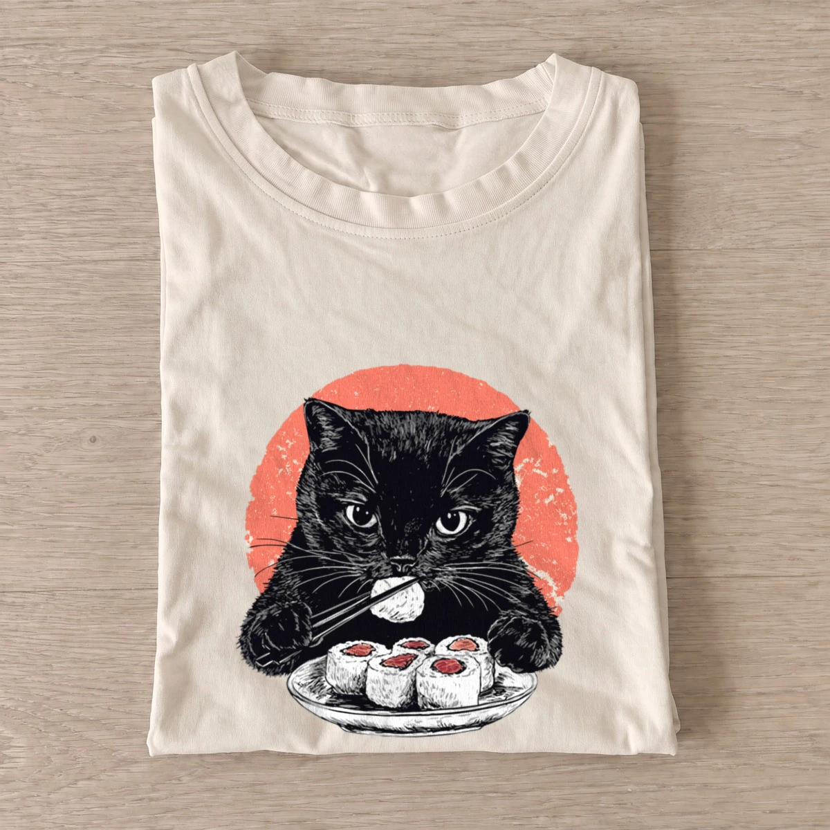 Sushi cat t shirt sand20sushi cat.webp