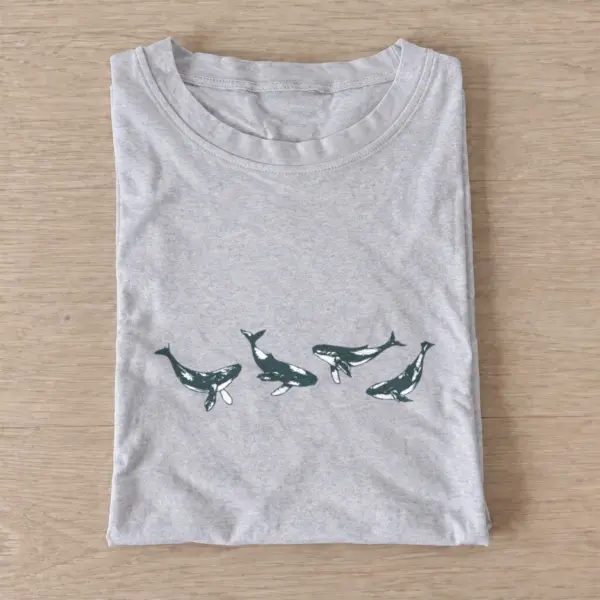 Swimming whale quartet t shirt gray20swimming whale quartet.webp