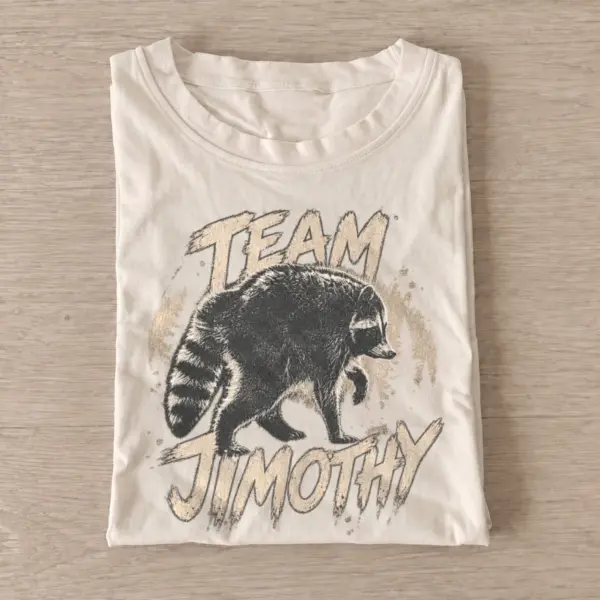 Team jimothy raccoon t shirt sand20team jimothy.webp