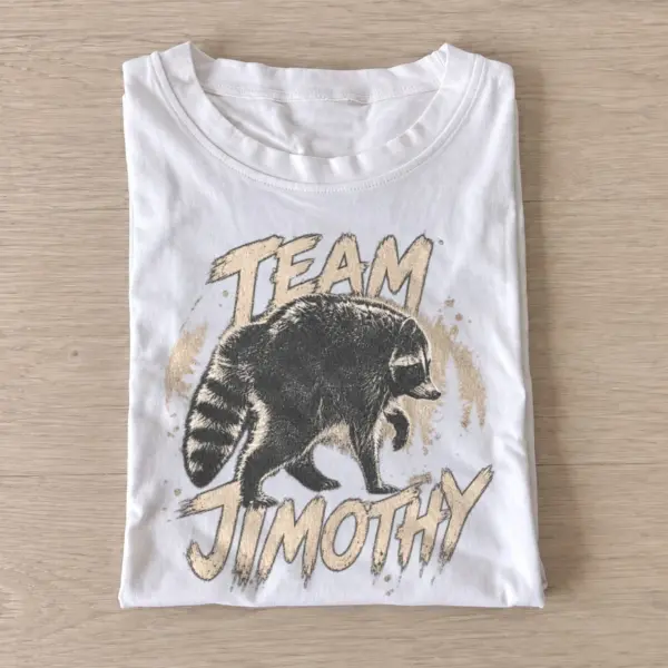 Team jimothy raccoon t shirt white20team jimothy.webp