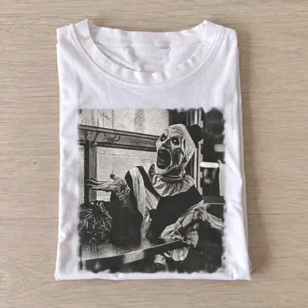 Terrified killer clown t shirt white20terrified killer clown.webp
