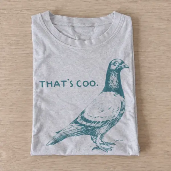Thats coo pigeon graphic t shirt gray20coo pigeon.webp
