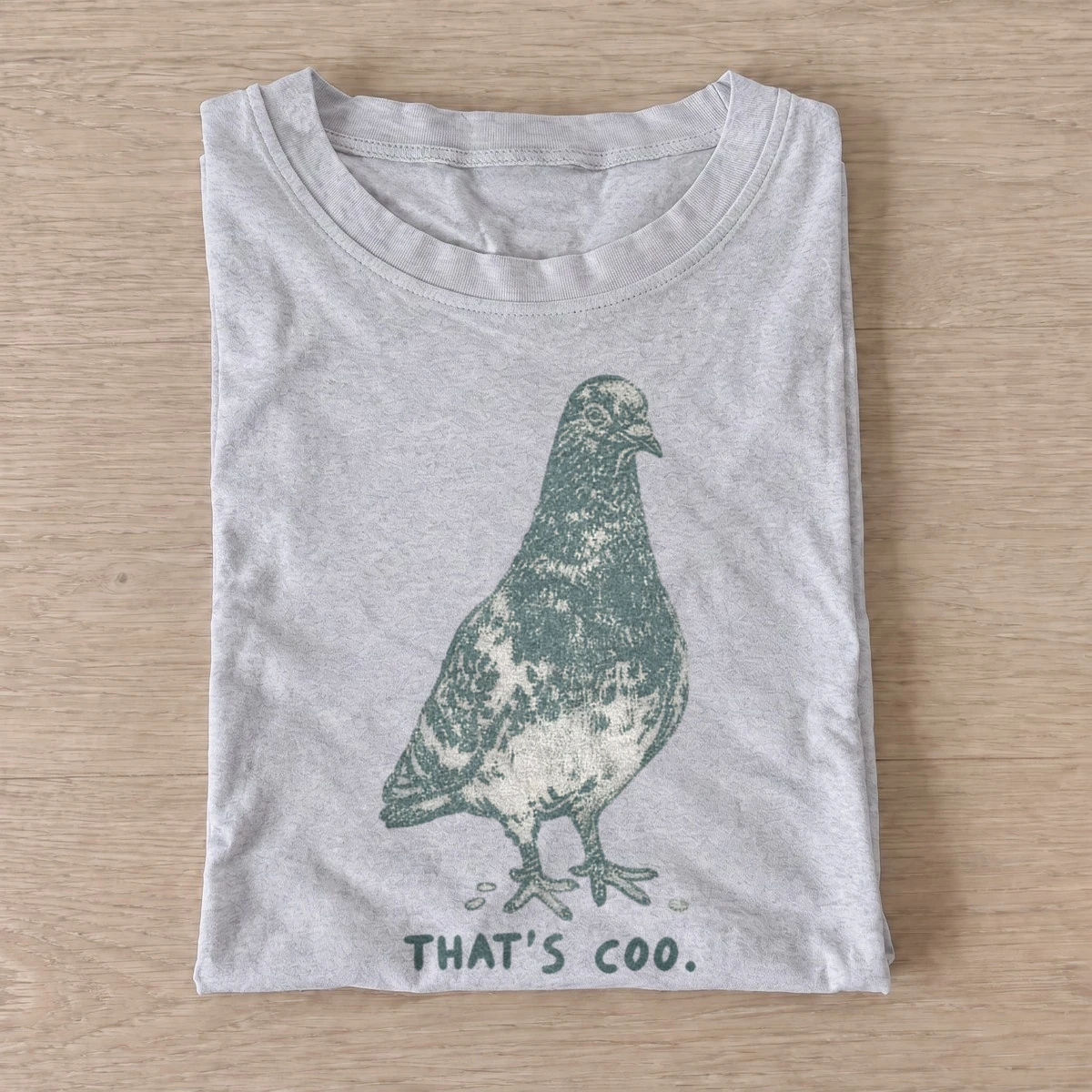 Thats coo pigeon graphic t shirt gray20thats coo pigeon.webp