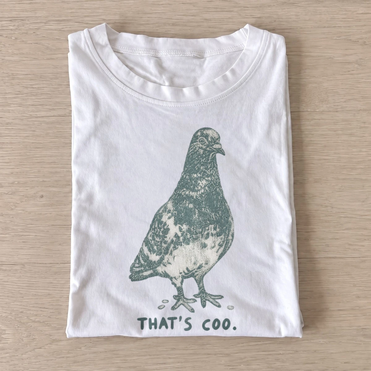 Thats coo pigeon graphic t shirt white20thats coo pigeon.webp
