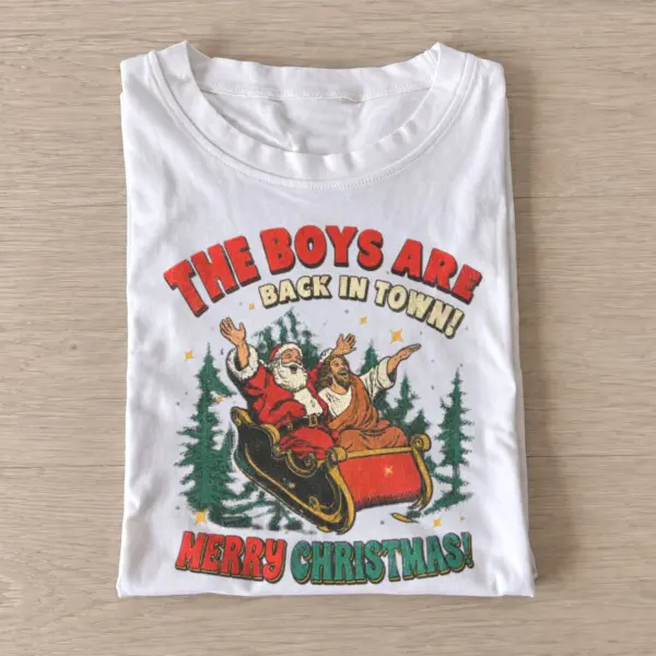 The boys are back in town christmas sleigh t shirt white20christmas sleigh duo.webp
