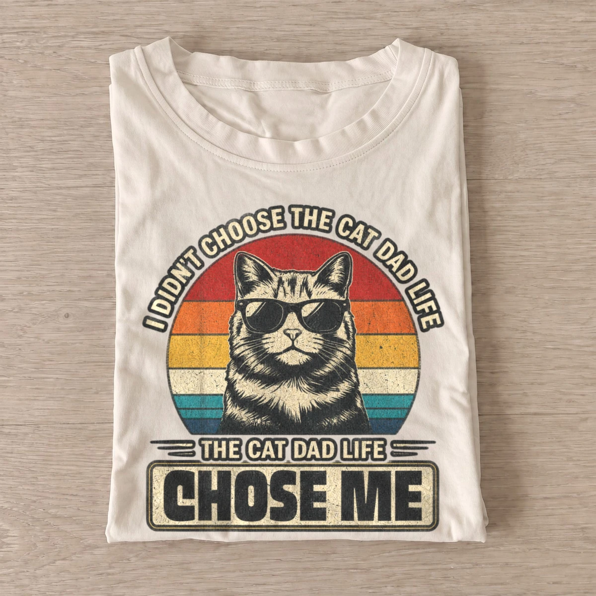 The cat dad life chose me t shirt sand20cat dad life.webp