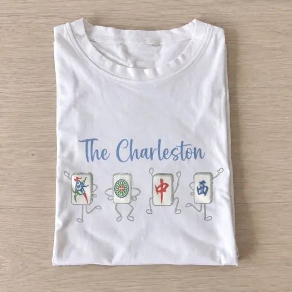 The charleston mahjong t shirt white20mahjong charleston.webp