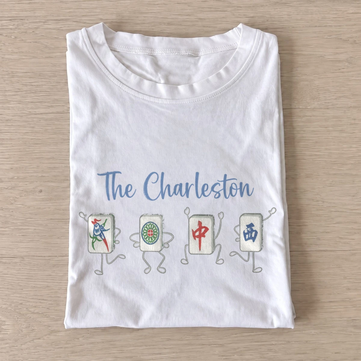 The charleston mahjong t shirt white20mahjong charleston.webp