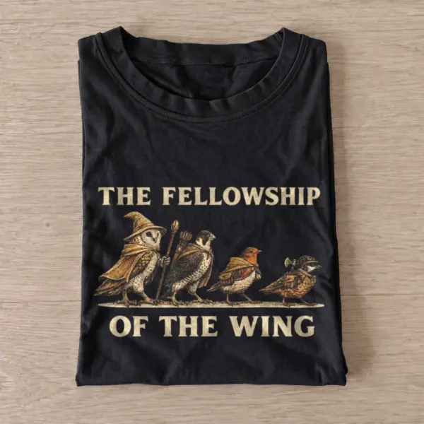 The fellowship of the wing fantasy bird t shirt black20fantasy bird fellowship.webp