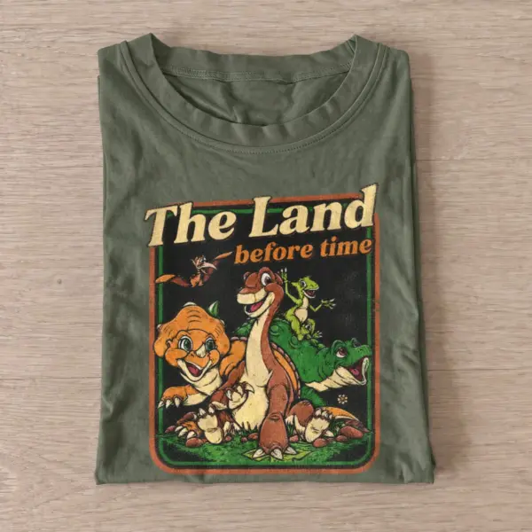 The land before time prehistoric friendship t shirt olive20prehistoric friendship.webp