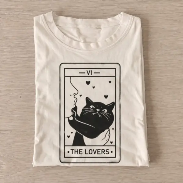 The lovers tarot cat t shirt sand20lovers tarot cats.webp