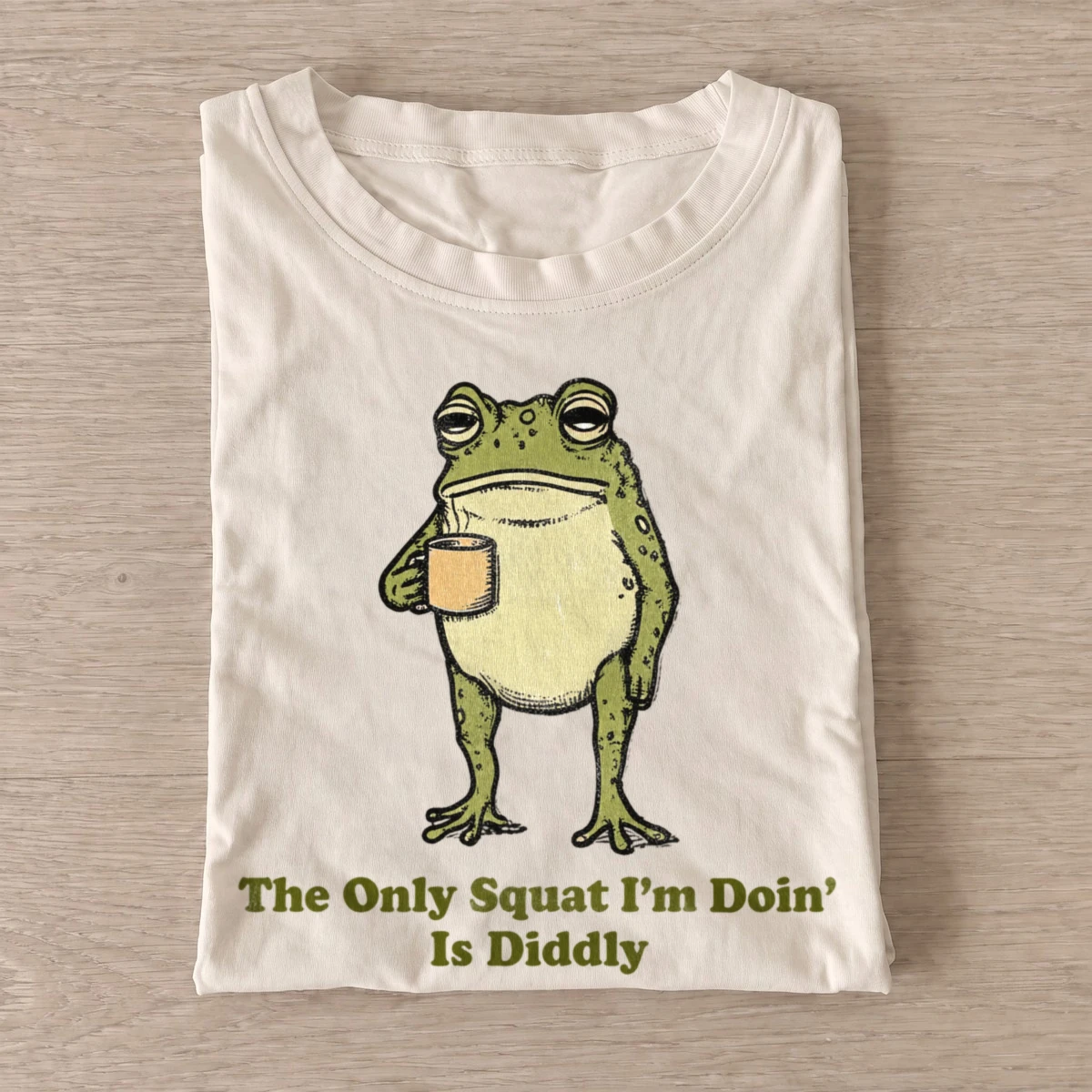 The only squat im doin is diddly frog t shirt sand20diddly squat coffee frog.webp