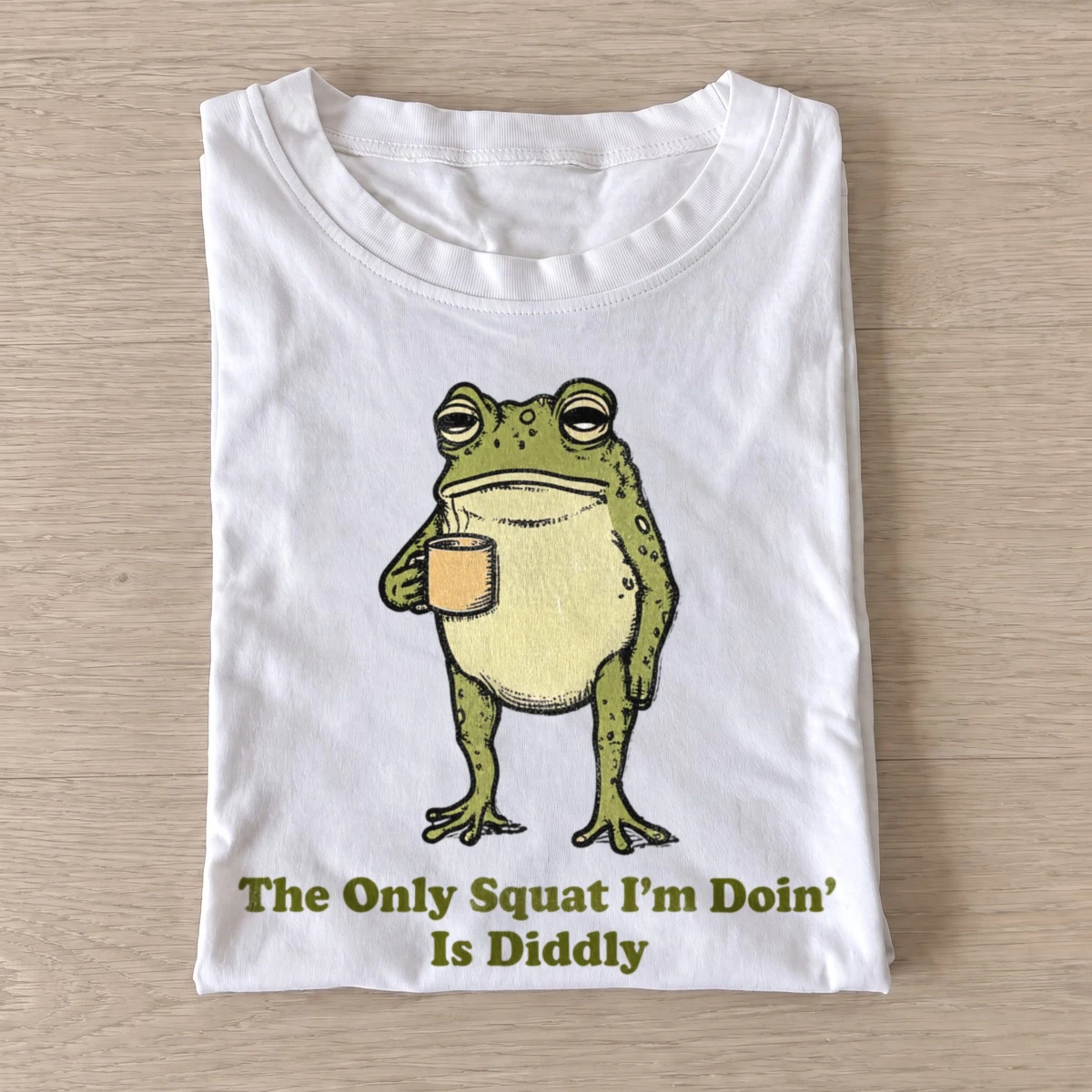 The only squat im doin is diddly frog t shirt white20diddly squat coffee frog.webp