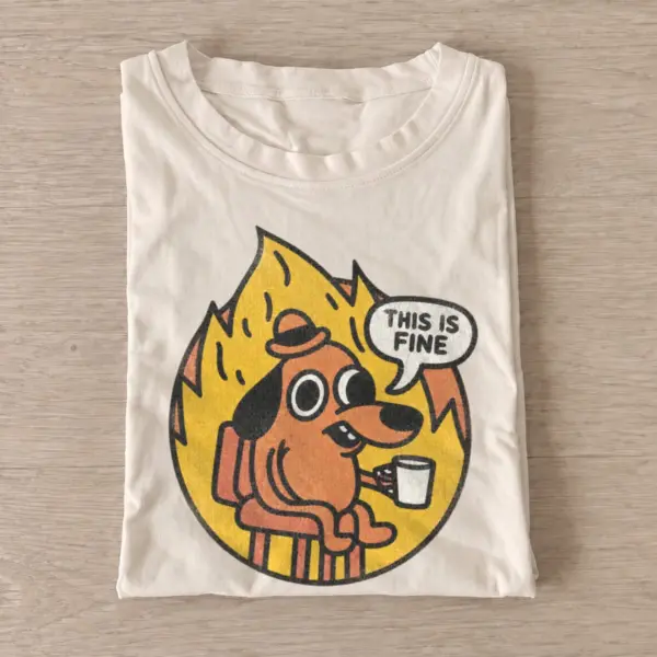 This is fine dog meme t shirt sand20this is fine dog.webp