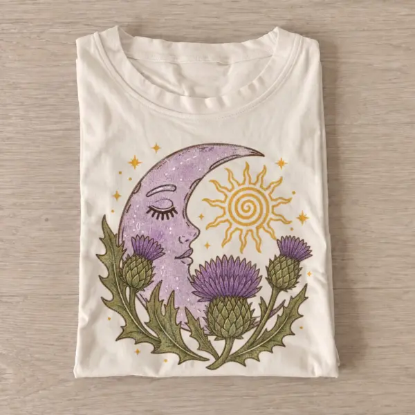 Thistle moon and sun t shirt sand20thistle moon sun.webp