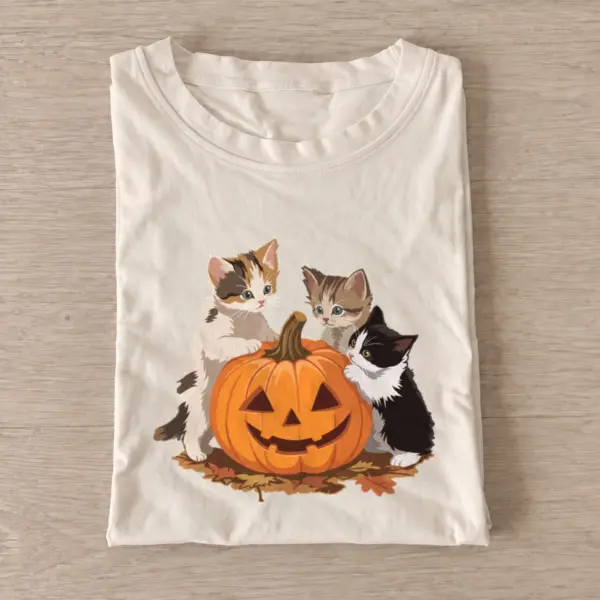 Three kittens and pumpkin t shirt sand20three kittens and pumpkin.webp