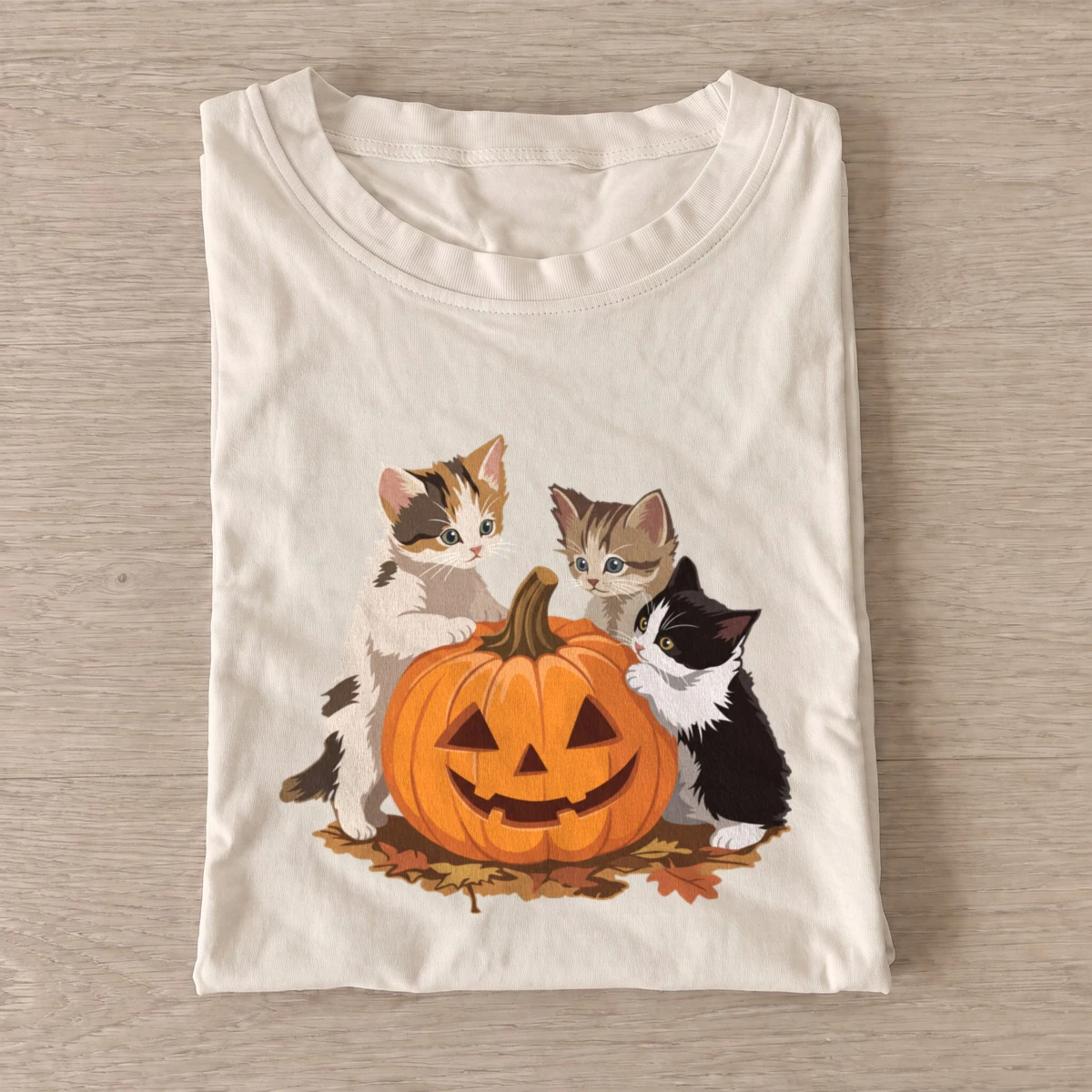 Three kittens and pumpkin t shirt sand20three kittens and pumpkin.webp