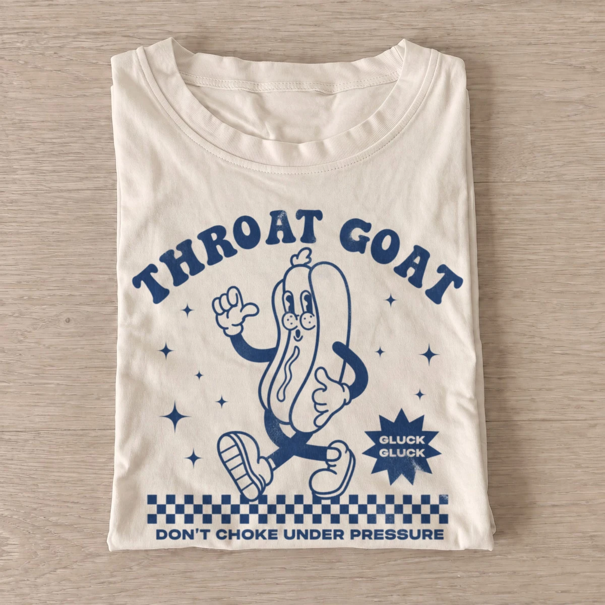 Throat goat hotdog graphic t shirt sand20throat goat hotdog.webp