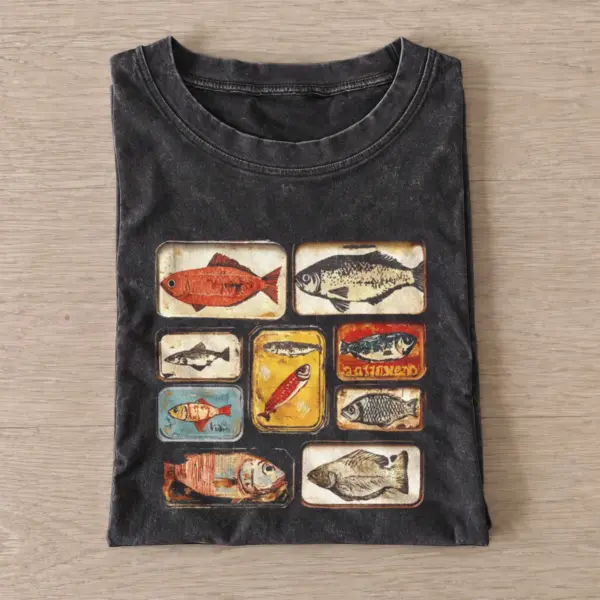 Tinned fish vintage t shirt washed20black20tinned fish.webp