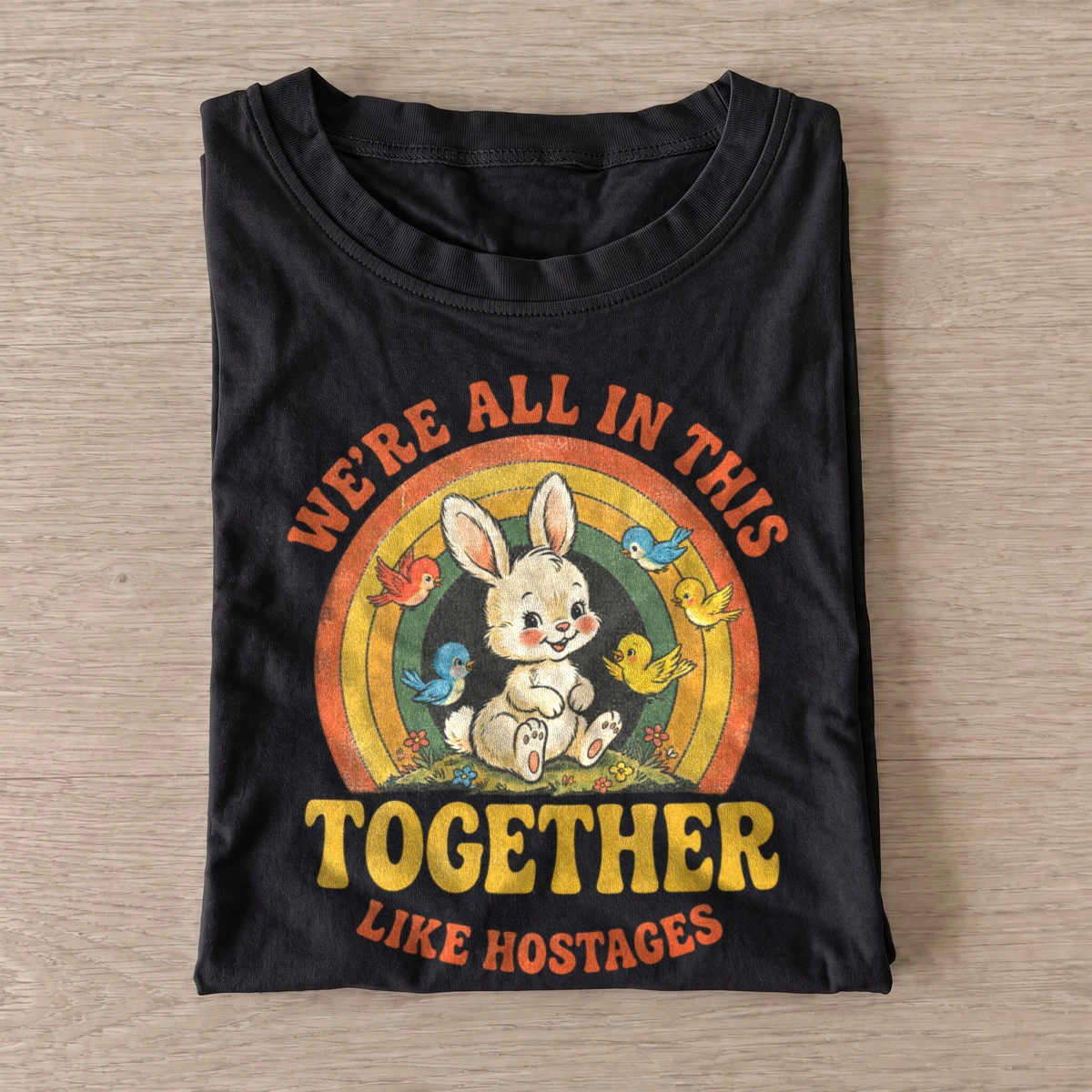 Together like hostages bunny t shirt black20hostage bunny.webp