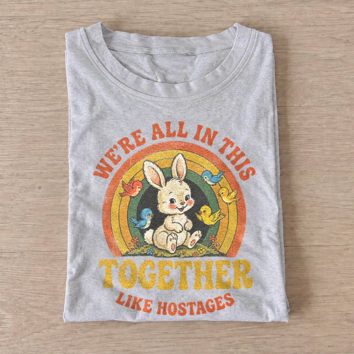 Together like hostages bunny t shirt gray20hostage bunny.webp