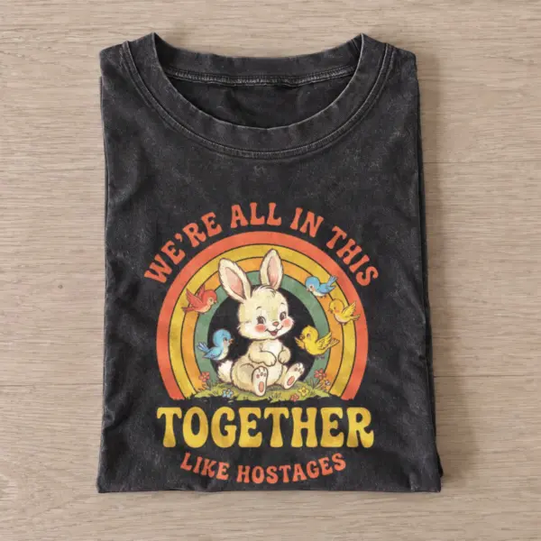 Together like hostages vintage t shirt washed20black20together like hostages.webp