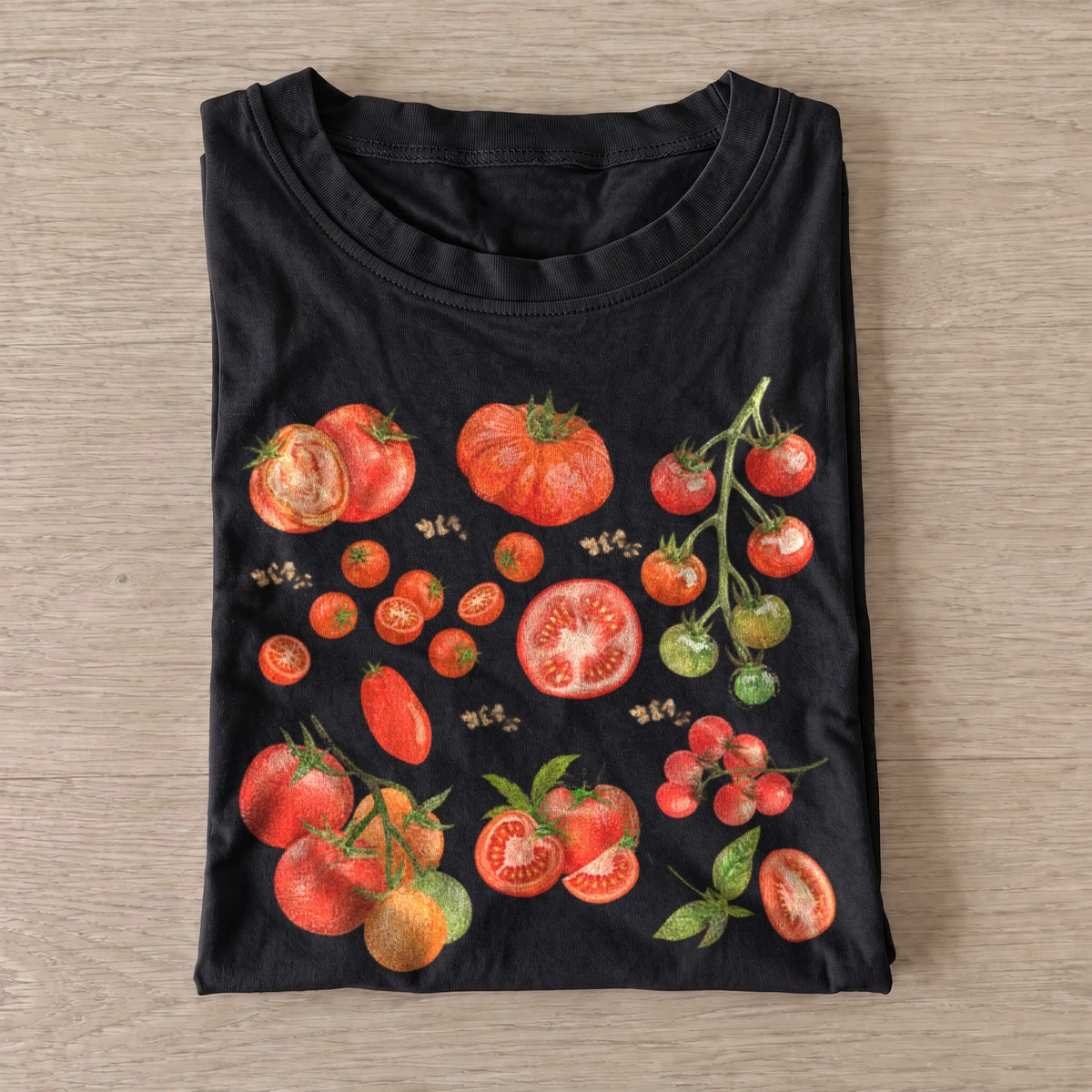 Tomato harvest botanical graphic t shirt black20tomato harvest.webp