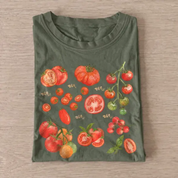 Tomato harvest botanical graphic t shirt olive20tomato harvest.webp