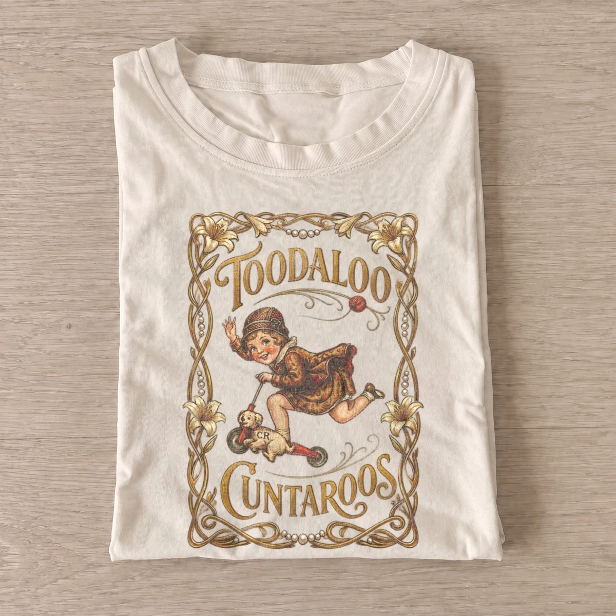 Toodaloo cuntaroos graphic t shirt sand20toodaloo.webp