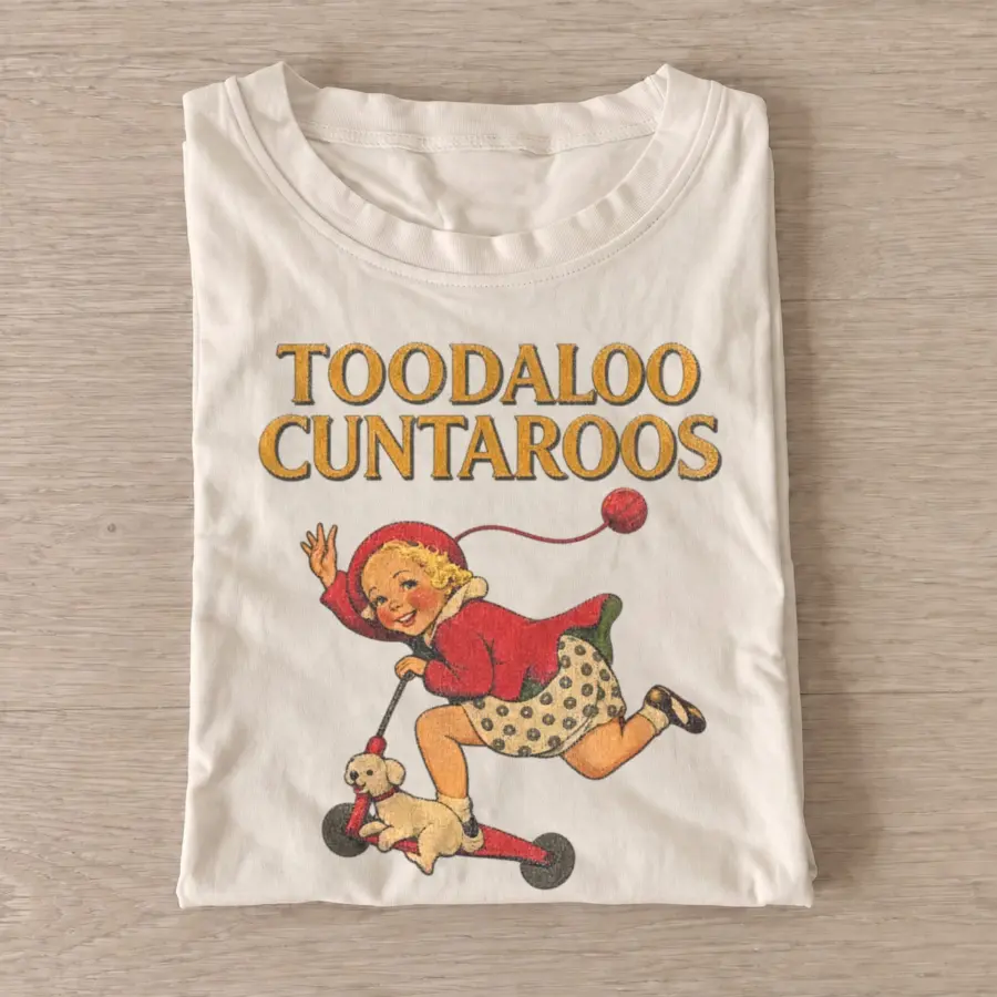 Toodaloo cuntaroos vintage girl graphic t shirt sand20toodaloo jester.webp