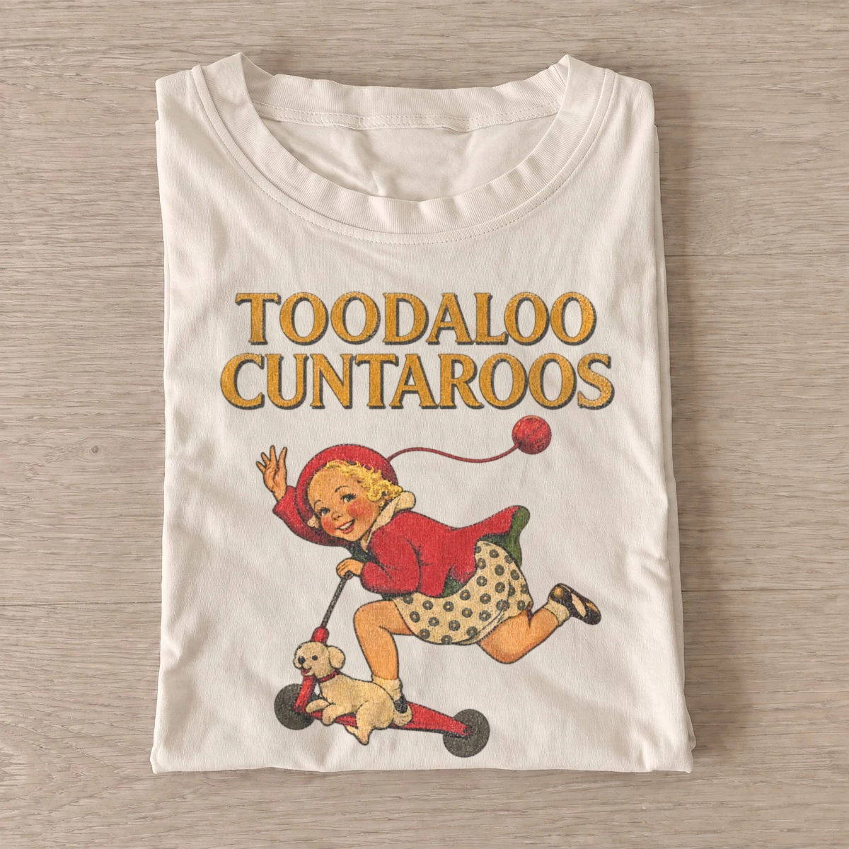Toodaloo cuntaroos vintage girl graphic t shirt sand20toodaloo jester.webp